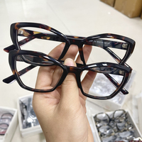 Montures de lunettes surdimensionnées en acétate épais, verres pleine monture, unisexe, styles variés, en stock, lunettes tendance à la mode, vente chaude