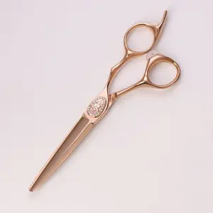 Hair Salon Scissor 6 Inch Rose Golden Hair Cutting Scissors Professional Barber Shears Japan 440C Steel Hair Stylist Scissor