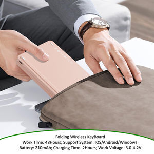 Clavier et souris sans fil miniatures pliables BT capacitifs 2,4 GHz, combo portable pour <span class=keywords><strong>iPad</strong></span> Mini - Product Image 4