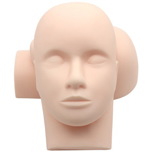 Cabeza de Maniquí de Silicona para Prácticas de Maquillaje, Modelo de Entrenamiento para Principiantes en Extensión de Pestañas - Product Image 2