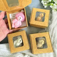 Mini ours en peluche de poche pour le soutien émotionnel, avec boîte d'emballage, idéal comme cadeau de vacances