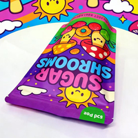 Bolsas de Mylar Comestibles Personalizadas, Bolsa Reutilizable con Cierre, Bolsa para Dulces, Empaque para Azúcar con Cierre