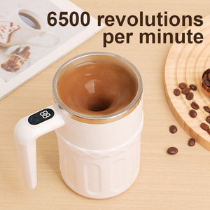 <span class=keywords><strong>Mug</strong></span> à café magnétique auto-mélangeur rechargeable et portable <span class=keywords><strong>avec</strong></span> affichage LED, en acier inoxydable 304, agitation électrique - Product Image 3
