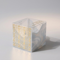Boîte d'emballage cadeau en PVC transparent personnalisée, forme carrée, design pliable écologique, utilisation cosmétique, certifiée ISO, impression offset