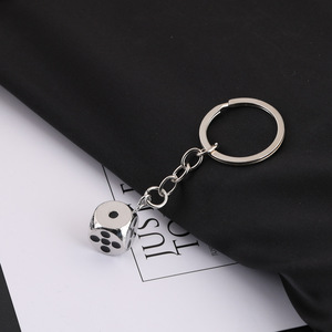 Dice Metal Keychain Zinc Alloy Plated <b>Car</b> <b>Key</b> Accessory DIY Jewelry Pendant - Product Image 5