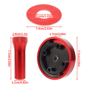 อะแดปเตอร์ฝาถังน้ำมันอเนกประสงค์ สีแดง อลูมิเนียม 7.7 ซม. สำหรับทดสอบรอยรั่วระบบ Evap สำหรับเครื่องสร้างควันในรถยนต์ - Product Image 1