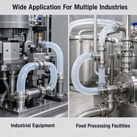 Connecteur coudé en silicone flexible de type L certifié LFGB de qualité alimentaire pour équipement de traitement des boissons