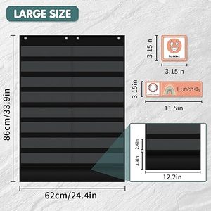 Organizador de Horarios Escolares Plegable de Doble Cara para Aula, Oficina, Profesor y Estudiante, Material Escolar - Product Image 4