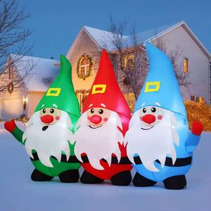 Décorations de fête d'extérieur personnalisées à bon prix : Gnome gonflable de 7,5 pieds avec trois nains tenant la main pour la fête des Morts - Product Image 3