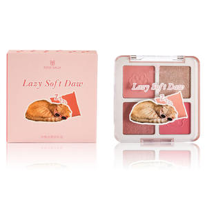 Vente en gros de haute qualité Palette de fards à paupières <span class=keywords><strong>4</strong></span> couleurs carrées Party All Set Palette de fards à paupières <span class=keywords><strong>4</strong></span> couleurs mates multi-usages Palette de fards à paupières doux et paresseux - Product Image 2