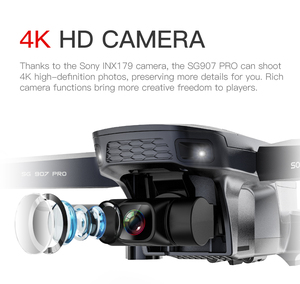 Đồ chơi máy bay không người lái <span class=keywords><strong>SG907</strong></span> Pro mới về, tích hợp GPS, Wifi 5G, camera 4K HD, gimbal 2 trục cơ khí, điều khiển từ xa, hỗ trợ thẻ nhớ TF, chất liệu nhựa. - Product Image 4