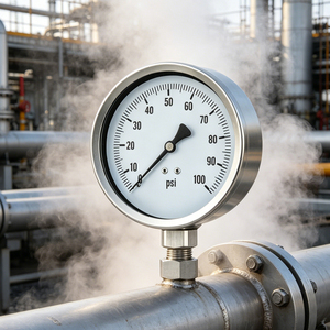 Manomètre <span class=keywords><strong>de</strong></span> <span class=keywords><strong>pression</strong></span> analogique à connexion axiale en acier inoxydable ZX-1-14 - Product Image 4