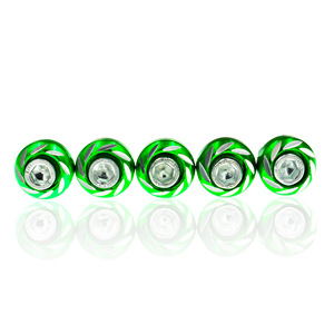 Vis de fixation de plaque d'immatriculation pour moto, voiture électrique et cyclomoteur avec motif floral rond sculpté - Product Image 3