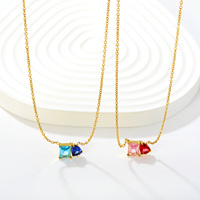 Collection de Colliers en Acier Inoxydable Plaqué Or 18K PVD, Perles Colorées, Pendentifs, Vente en Gros Usine, Bijoux OEM ODM