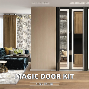 Système coulissant pour <span class=keywords><strong>porte</strong></span> fantôme en alliage d'aluminium, design moderne, quincaillerie magique pour <span class=keywords><strong>porte</strong></span> <span class=keywords><strong>coulissante</strong></span>, accessoires pour cerfs-volants - Product Image 6