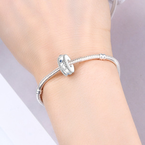 Original White Copper <b>Bead</b> <b>Bracelet</b> - DIY Star and Moon Isolation <b>Bead</b> Jewelry, Personalized Women's Jewelry - Product Image 6