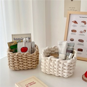 MSH Panier d'articles divers de table en corde de coton artisanal pour collation cosmétique - Product Image 2
