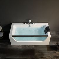Baignoire autoportante en acrylique GG290 avec hydromassage, installation facile, certifiée CE, design moderne et minimaliste, idéale pour appartement et entrepôt