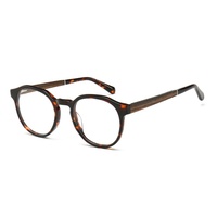 Monture de lunettes optiques en acétate et bois unisexe haut de gamme personnalisée, monture de lunettes optiques de luxe avec charnières à ressort