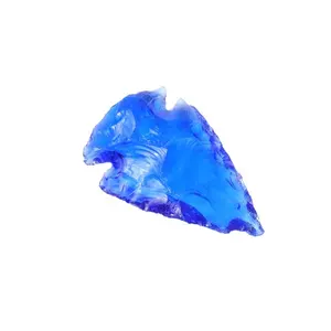 Punta de flecha de ágata de vidrio transparente azul de 1-1,5 pulgadas en línea a las mejores tarifas y precios de venta | proveedor y mayorista de gemas Premium