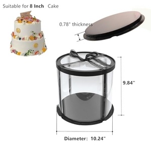 Caja para Empacar Pasteles, Redonda, Transparente, de Buena Calidad, Gruesa, de 8, 10 y 12 Pulgadas - Product Image 4
