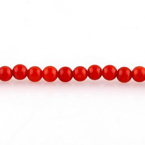 Bracelet en perles de corail rouge naturel 3 mm 8 pouces, chaîne ancre unisexe, bijou en pierre précieuse de guérison, cadeau - Product Image 5