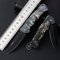 Fabrik-Großhandel OEM Maßgefertigtes 6-Zoll Stahlklingenmesser mit 3D-Gedrucktem Kunststoffgriff EDC Mini Taktisches Jagd-Klappmesser