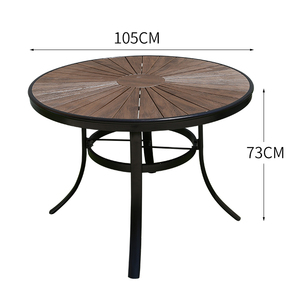 Diskon besar baru mebel luar Bistro bulat luar ruangan 105cm meja makan teras dan kursi - Product Image 5