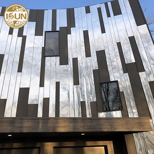 <span class=keywords><strong>Façade</strong></span> moderne en métal Revêtement mural extérieur en aluminium Placage acoustique <span class=keywords><strong>isolé</strong></span> en aluminium Mur rideau pour hôtel centre commercial - Product Image 6