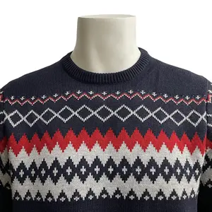 2023 разноцветный вязаный пуловер для взрослых на заказ, жаккардовый свитер для мужчин