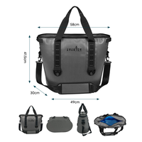 Sac isotherme personnalisé en TPU à motif léopard camouflage, 30L, grand sac de pique-nique thermique imperméable pour le camping et la randonnée
