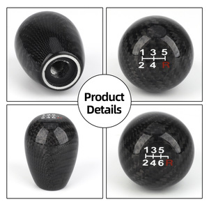Carbon Fiber <b>Shift</b> <b>Knob</b> Universal Manual Transmission Gear Lever Ergonomic Design For Car Interior Modification - Product Image 4