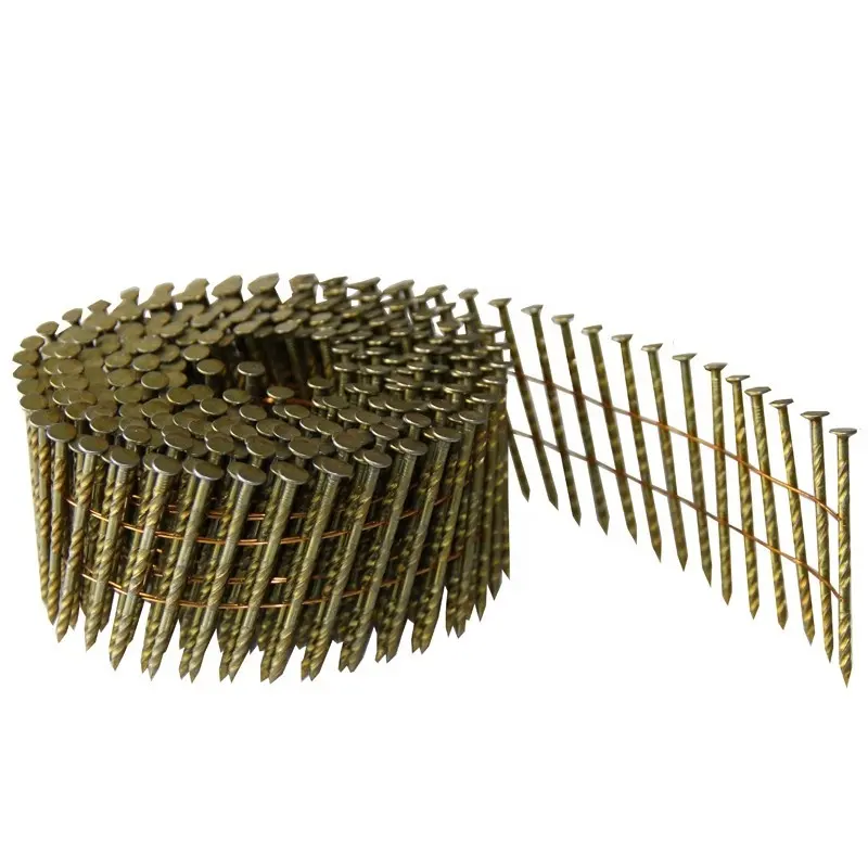 Chinese Fabrikant Canada Amerika Schroef Schacht Pallet Coil Nagels/Chep Clavos Helicoidales/Pregos Em Rolos Voor Nai Gun