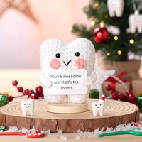 Poupée en peluche dentaire au crochet faite à la main, cadeaux inspirants pour assistant dentaire, avec carte, décoration de bureau pour dentistes et infirmières