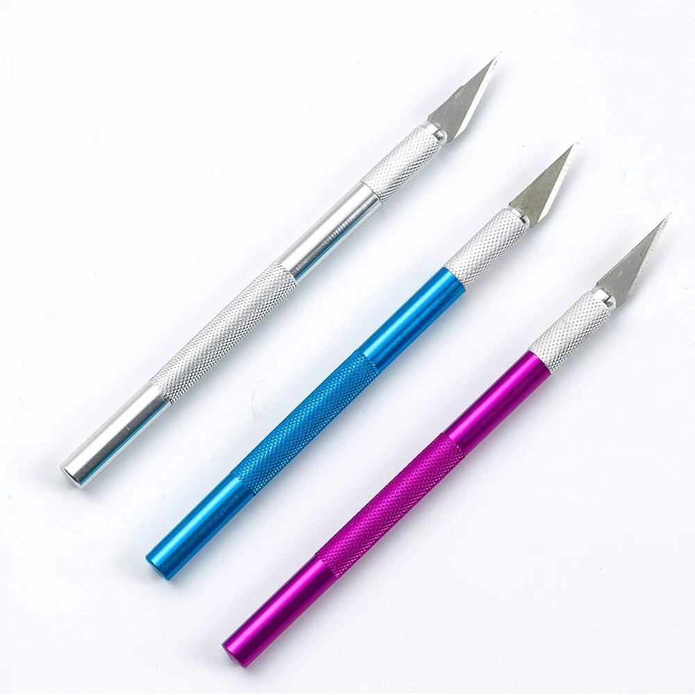Набор инструментов для резьбы по металлу, скальпель, Нескользящие лезвия, универсальный ручной инструмент для ремонта мобильного телефона для маникюрного салона