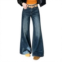 Celana Jeans Wanita High-Waist Skinny Bekas Grosir, Bahan Denim Kasual Bernapas, Panjang, Dalam Bal, untuk Musim Gugur