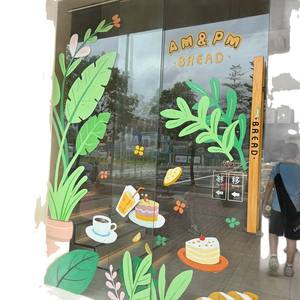 Autocollants de fenêtre de Noël, décorations élégantes pour les magasins de centres commerciaux, atmosphère de Noël, chapeau de Noël, cornes de renne pour la vitrine - Product Image 6