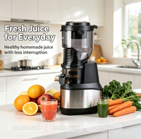 Baiwin Automatische 85MM Brede Mond Juicer Roestvrijstalen Sapcentrifuge 8-Traps Spirale Slow Juicer voor Sapzaak