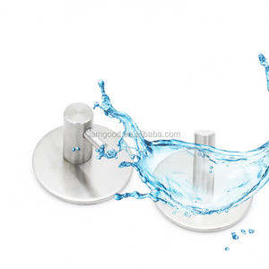 Nhà máy bán thép không gỉ tự dính tường móc đen kim loại áo móc áo móc cho phòng tắm - Product Image 6