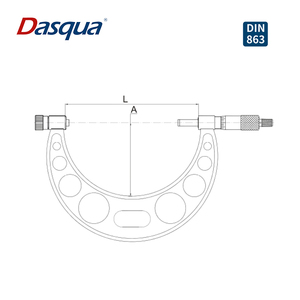 Dasqua 0-50mm 0-100mm 0-150mm 100-200mm 200-300mm Large Size Interchangeable Anvils Analog External Outside <b>Micrometer</b> 4801-0001 - Product Image 1