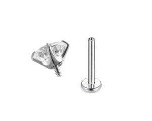 Piercing de Oreja de Aleación de Titanio F136 con Zirconia de Color 5A, Incrustaciones de Uñas y Huesos, Rosca Interna, Estilo Punk, Hip Hop, Urbano - Product Image 5