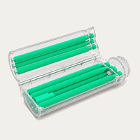 Rouleuse à cigares manuelle en plastique vert moderne, pour tabac, avec boîtier transparent à facettes et base striée, cadeau pour hommes, pour bar lounge