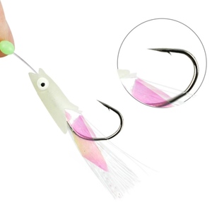 Aparejos Sabiki al por mayor para pesca en agua salada, señuelo luminoso para macarela que brilla en la oscuridad, anzuelo con cabeza de pez y diseño impreso - Product Image 4