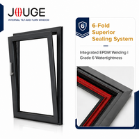 Ventana de Aluminio con Rotura de Puente Térmico Seattle 77s de Alta Eficiencia Energética, Material 6060-T66 PA66 Anti-UV para Edificios Comerciales Modernos