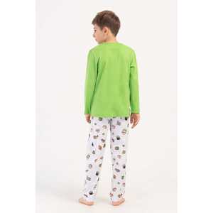 Conjunto de Pijama de Manga Larga para Niños con Cuello y Bolsillos, Diseño de Personajes Invernales, Envío Inmediato, Tela Sedosa para Niños Pequeños, Tallas Casuales - Product Image 1