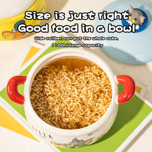 <span class=keywords><strong>Tom</strong></span> and <span class=keywords><strong>Jerry</strong></span> - Tazón de Cerámica Ecológico de 1100 ml con Tapa y Asa, y Caja de Regalo para Regalos, Uso Doméstico y Niños - Product Image 4