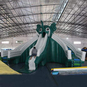 子供のための3つのスライドパスインフレータブル水おもちゃと大人のための人気の販売インフレータブル象プールスライド - Product Image 3