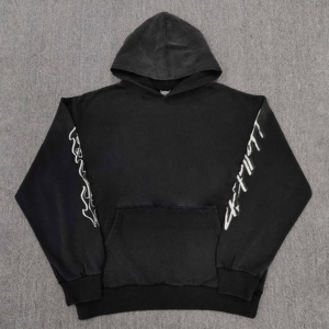 Sweat-shirt à capuche oversize épais délavé avec logo étoile flamme imprimé, <span class=keywords><strong>noir</strong></span> vintage, <span class=keywords><strong>pour</strong></span> le streetwear et le quotidien - Product Image 1