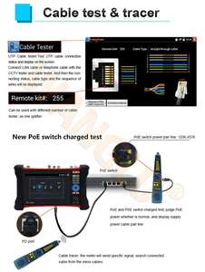 7 inch touchscreen <span class=keywords><strong>cctv</strong></span> <span class=keywords><strong>tester</strong></span> für 8MP TVI TVI CVI AHD SDI EX SDI/IP/Analog kamera <span class=keywords><strong>video</strong></span> <span class=keywords><strong>tester</strong></span> - Product Image 4