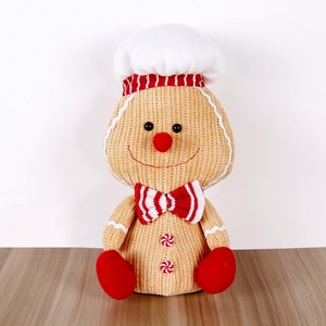 Wholesale Eco-Friendly 31cm Snowman <b>Gingerbread</b> <b>Man</b> Plush Doll Standing Ornament for Festive Kids' Xmas Gift & Holiday <b>Decor</b> - Product Image 6